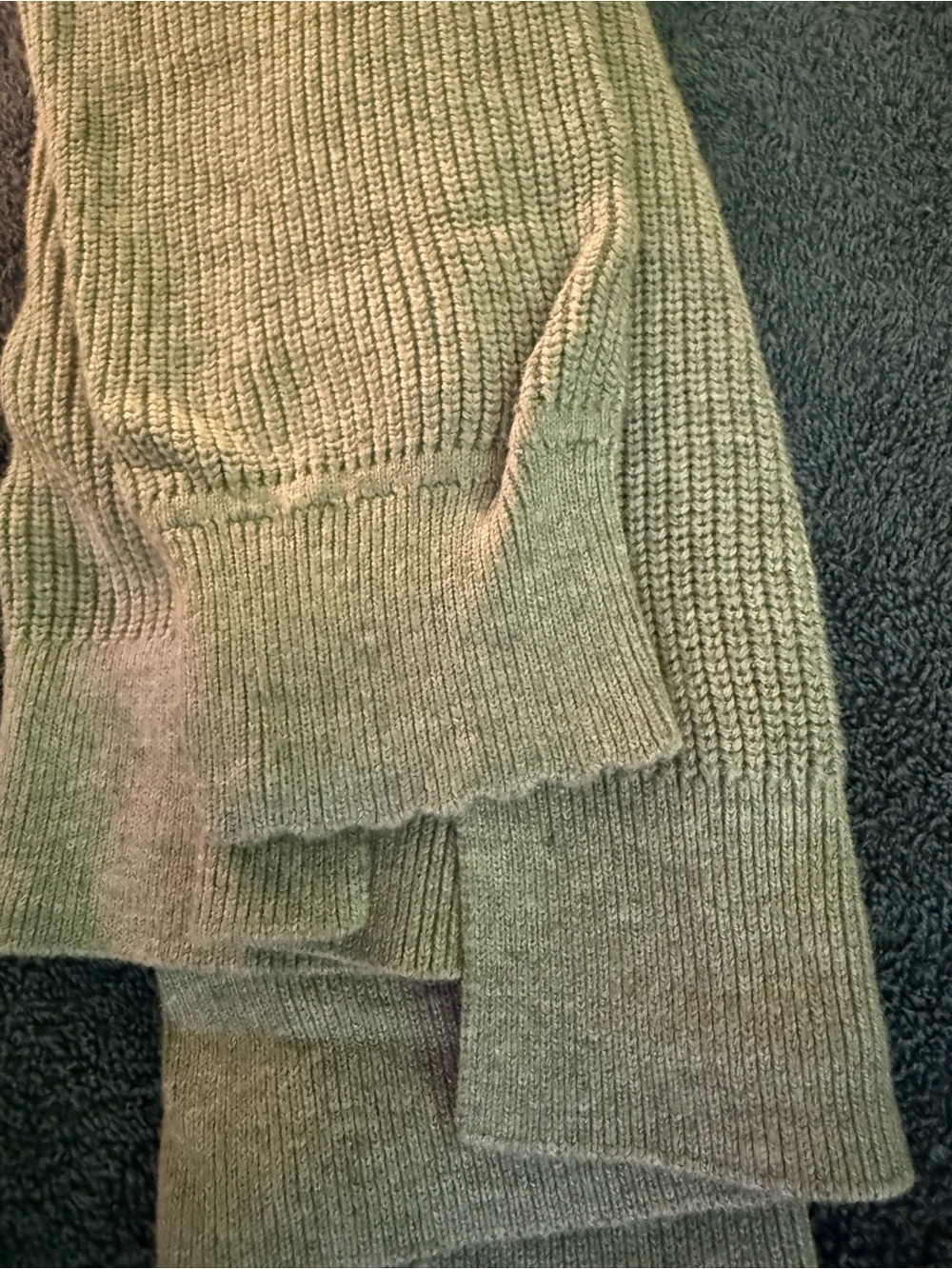 Michael Kors NWT Michael Kors Hi/Lo Lace-Up Long Sleeve Ribbed Knit Sweater - Picture 11 of 13